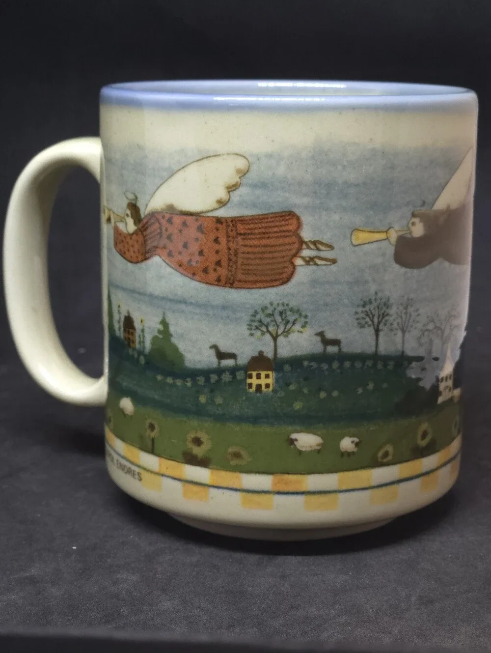 Vtg Otagiri Carol Endres Peace in the County Folk Art Design Japan